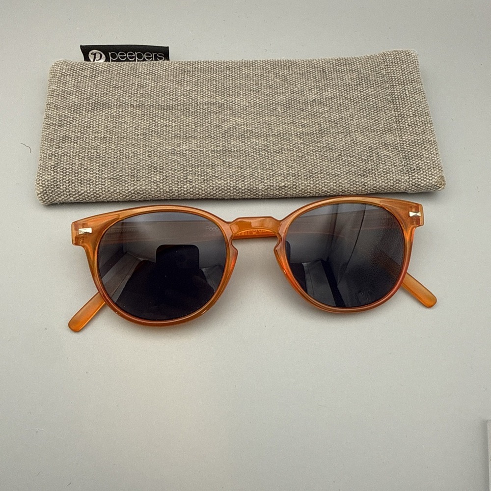 Peepers Boho388 Orange Round +1.50 PD 62-1mm Polarized Sunglasses KDAGA & Case